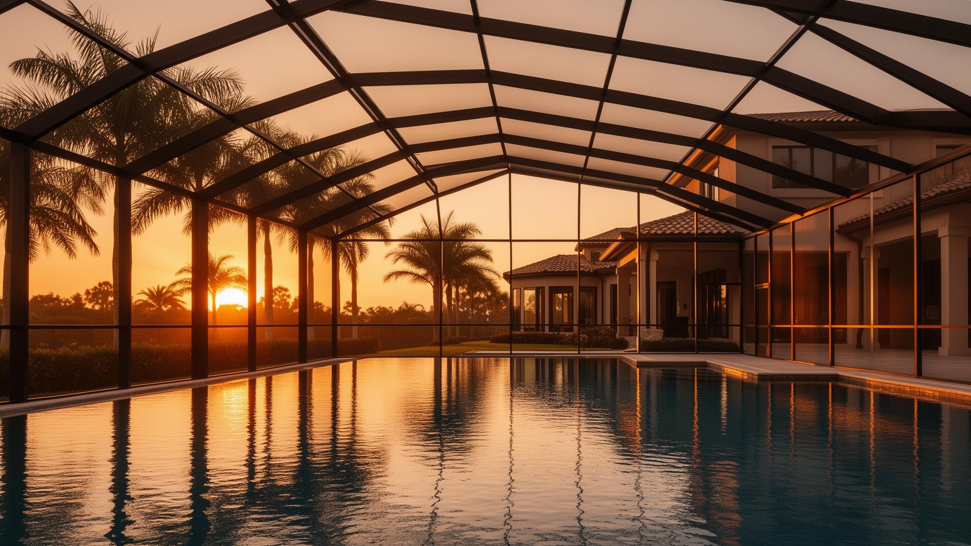 Illustration of Luxury Apartment Pool Enclosure Materials